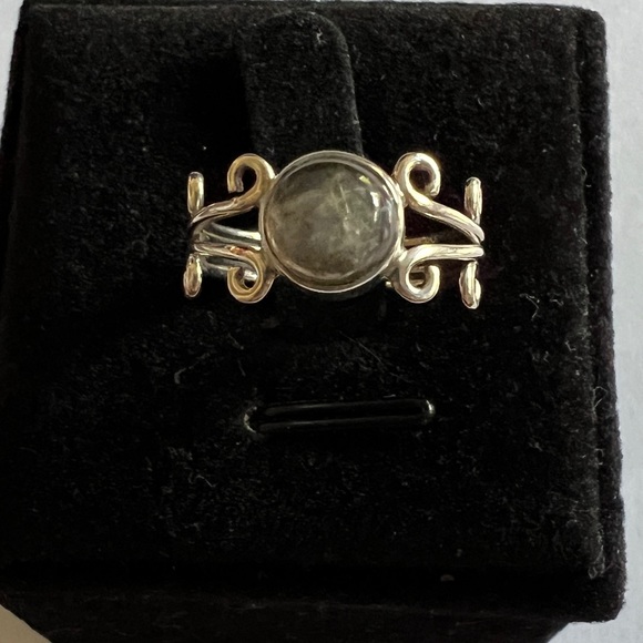 Madagascar Blue Labradorite Ring Sz 6 - Picture 3 of 5